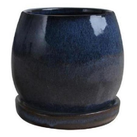 TRENDSPOT Trendspot 227349 6 in. Artisan Pot; Drip Blue 227349